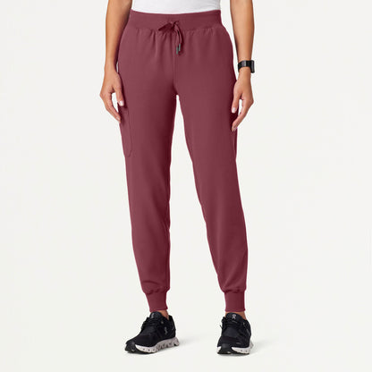 Silex Slim Knit-Waist Scrub Jogger - Rosewood